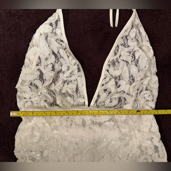 Lace Lingerie Dress with feather detailing - Picture 4 of 5